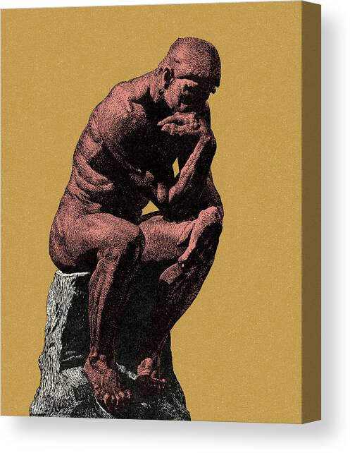 The Thinker Statue Canvas Art Print by CSA Images