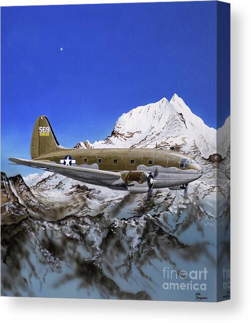 Curtiss C-46 Commando Canvas Art Print by Steve Ferguson