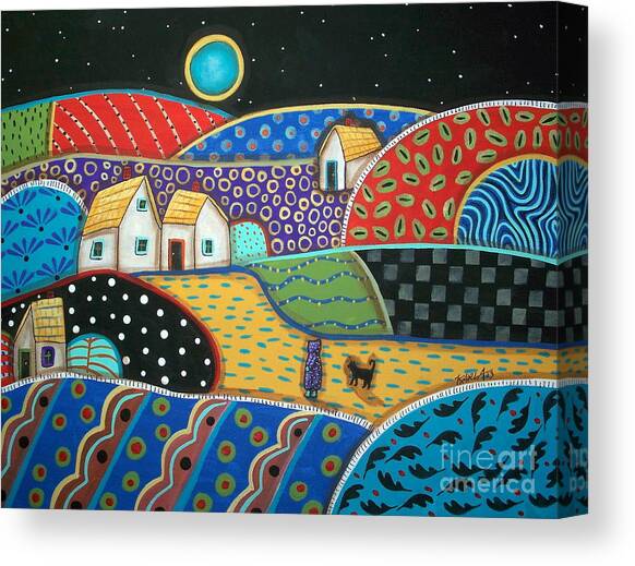Colorful Patchwork Countryside Canvas Print