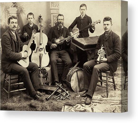Scott Family String Band Canvas Art Print by Underwood Archives
