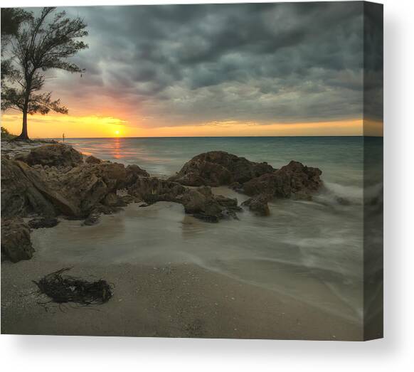 Sunset on Bean Point Canvas Art Print by Darylann Leonard Photography