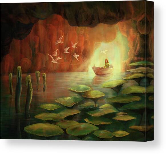 Journey Through the Enchanted Cave Canvas Print