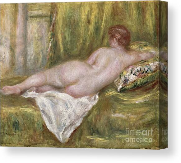 Rest after the Bath Canvas Art Print by Pierre Auguste Renoir