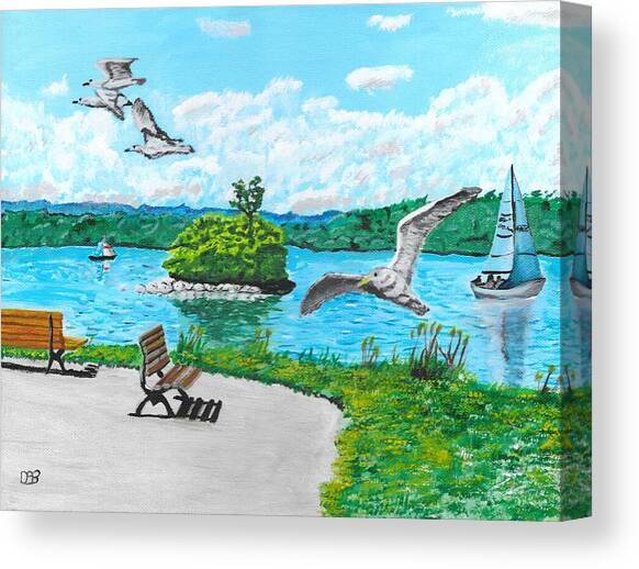 Summer on the Bay Canvas Art Print by David Bigelow
