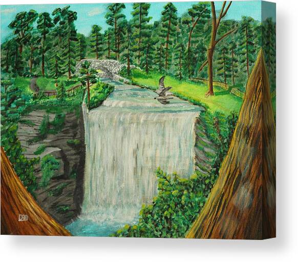 Webster Falls  Canvas Art Print by David Bigelow