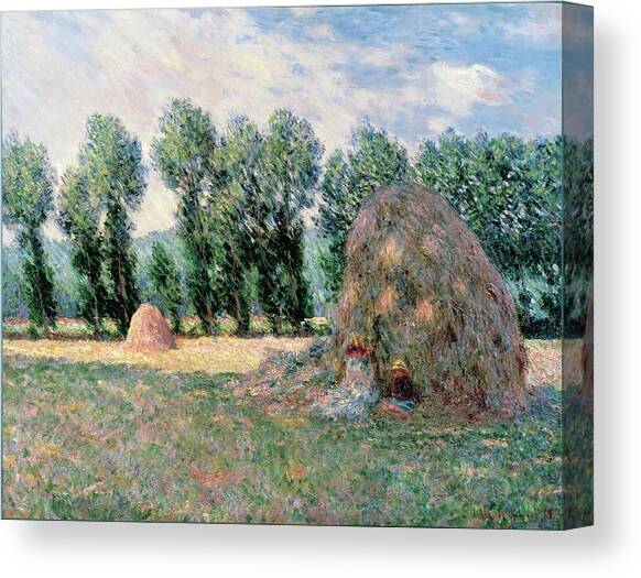 Haystacks Canvas Art Print by Claude Monet