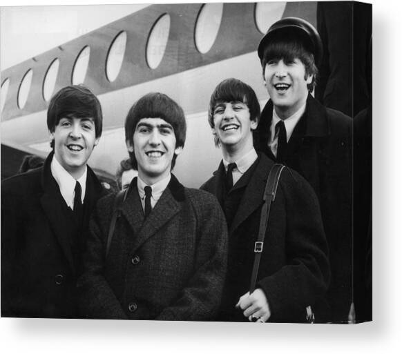 Beatles Return Canvas Art Print by Evening Standard