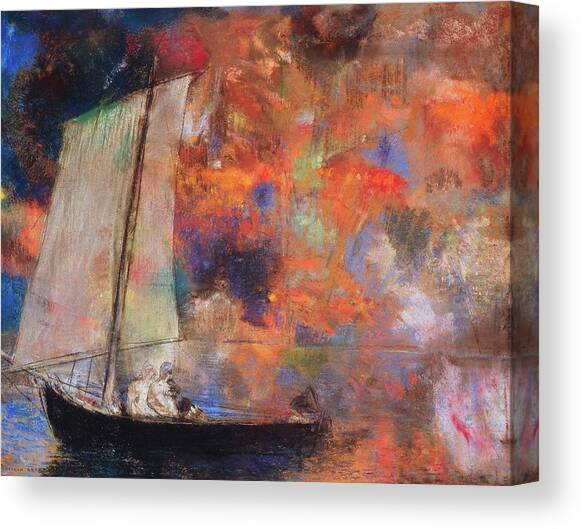 Flower Clouds #13 Canvas Art Print by Odilon Redon