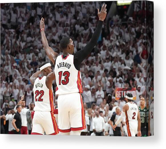 Bam Adebayo #4 Canvas Art Print by Jesse D. Garrabrant