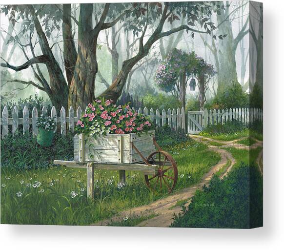 Serene Garden Pathway Canvas Print