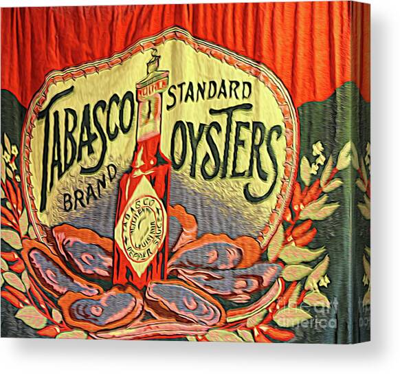 Tabasco Brand Standard Oysters Display  Canvas Art Print by Chuck Kuhn