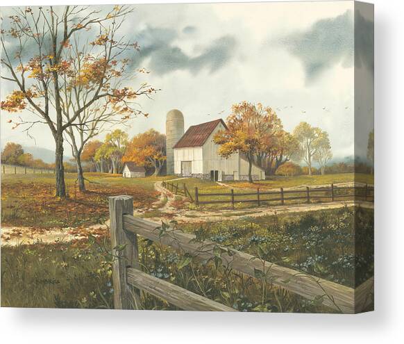 Rural Farm in Autumn Canvas Print