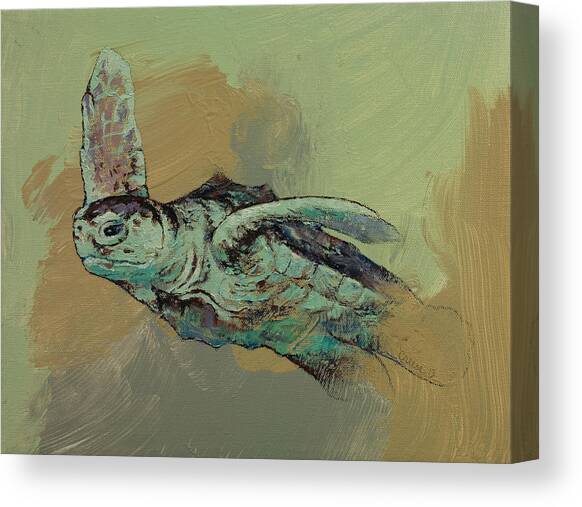 Sea Turtle Canvas Art Print by Michael Creese