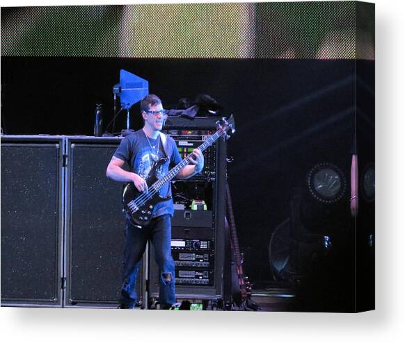 Stefan rocks the base Canvas Art Print by Aaron Martens