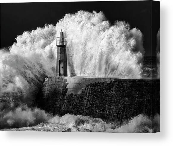 The Lighthouse Canvas Art Print by Alejandro Garcia Bernardo