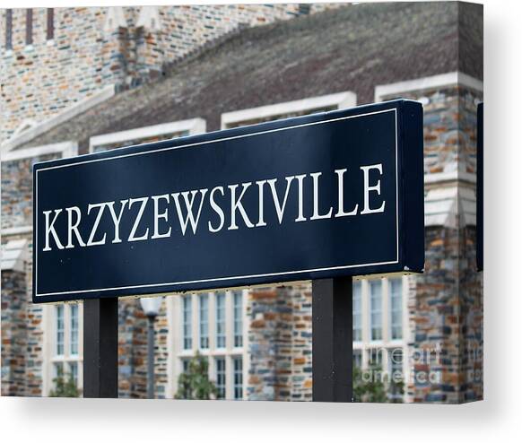 Krzyzewskiville at Duke University Canvas Art Print by Robert Yaeger