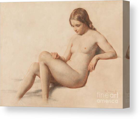 Study of a Nude Canvas Art Print by William Mulready
