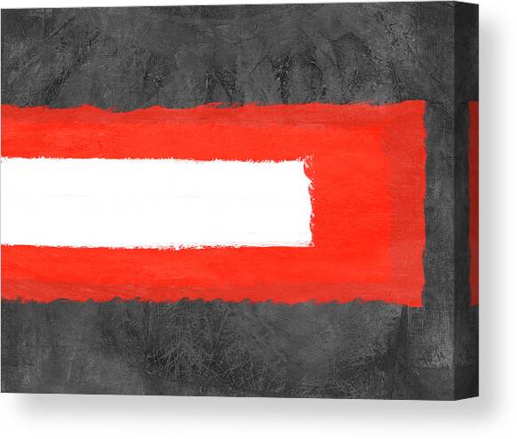 Grey and Red Abstract VI Canvas Art Print by Naxart Studio