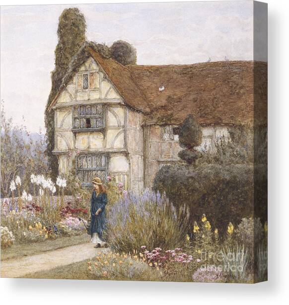 Old Manor House Canvas Art Print by Helen Allingham
