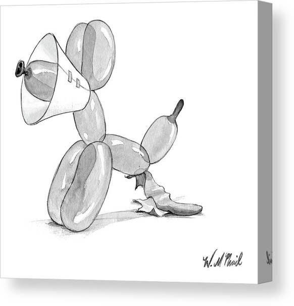 Balloon animal dog  Canvas Art Print by Will McPhail