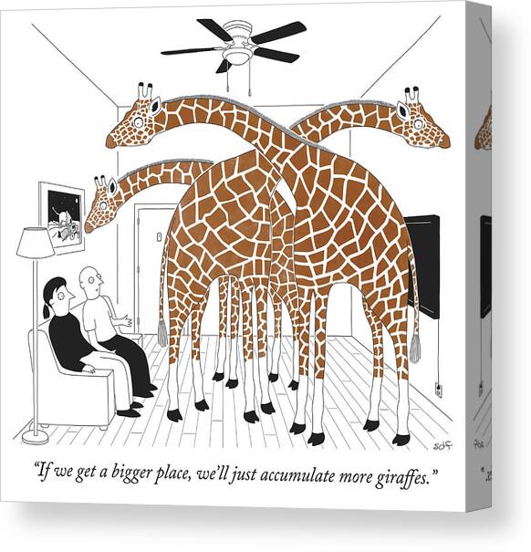 More giraffes Canvas Art Print by Seth Fleishman