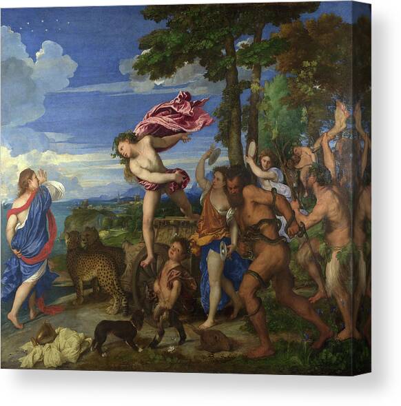 Bacchus and Ariadne Canvas Art Print by Titian