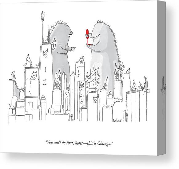 This Is Chicago Canvas Art Print by Asher Perlman
