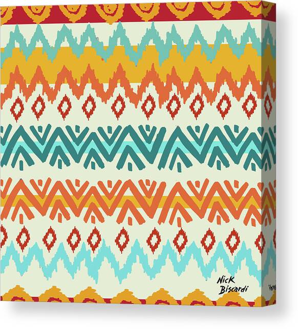 Navajo Mission Round #2 Canvas Art Print by Nicholas Biscardi