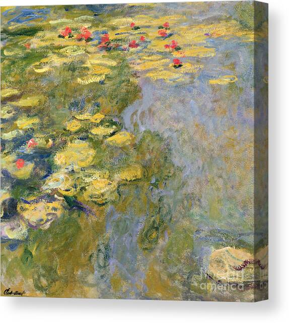 The Waterlily Pond Canvas Art Print by Claude Monet
