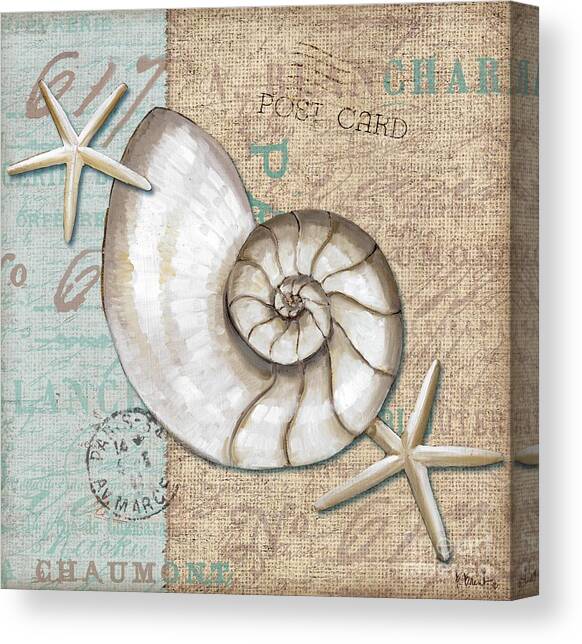 Linen Shells III Canvas Art Print by Paul Brent