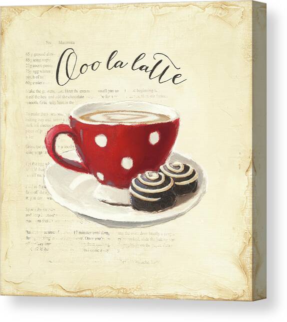 Ooo La Latte Canvas Art Print by Emily Adams