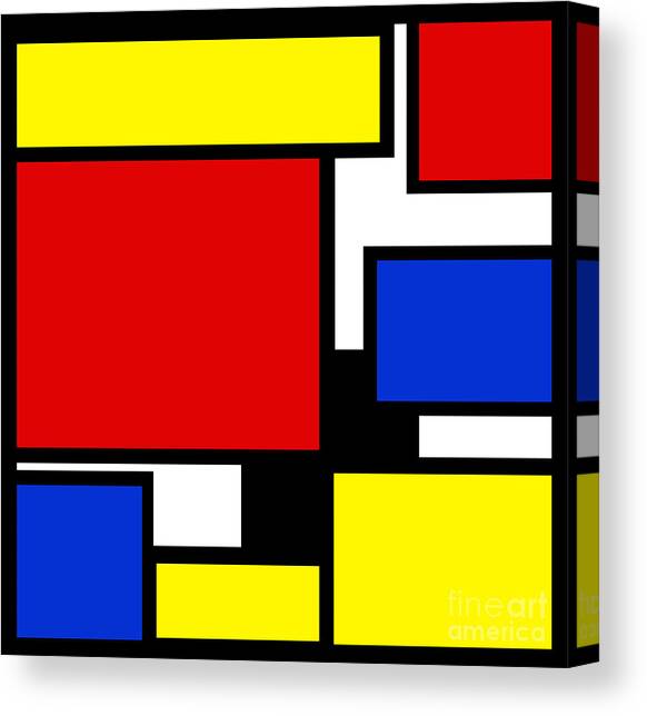 Partridge Family Abstract 3 C Square Canvas Art Print by Andee Design