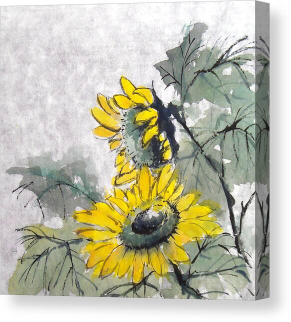 Sunflowers 2 Canvas Art Print by Chris Paschke