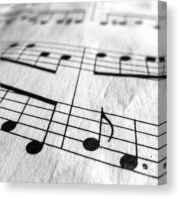 Sheet Music Square Canvas Art Print by Edward Fielding