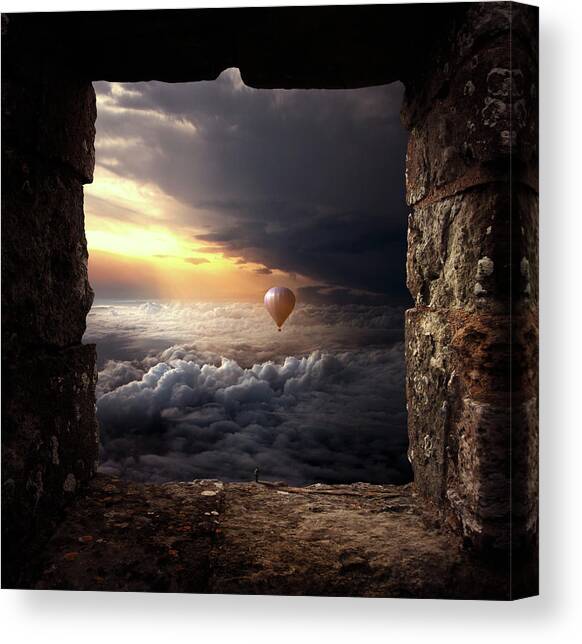 Window into space Canvas Art Print by Tomasz Zaczeniuk