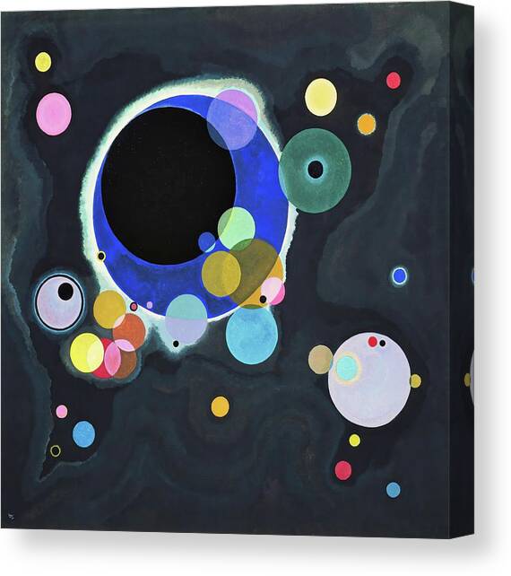 Several Circles Canvas Art Print by Wassily Kandinsky