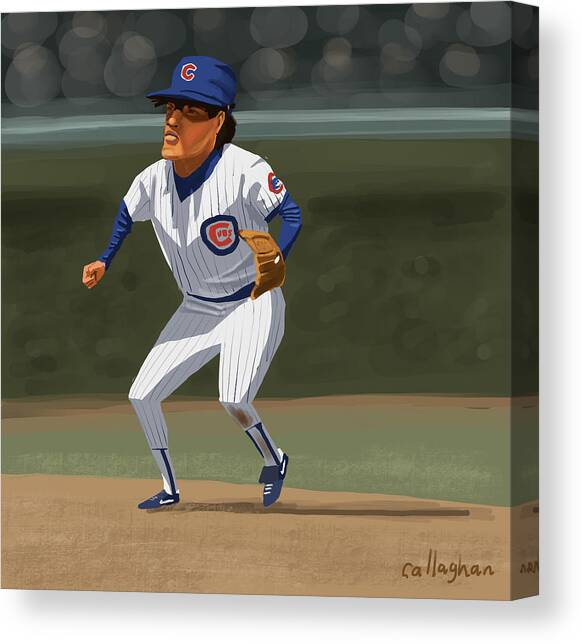 Ryne Sandberg Canvas Art Print by Brian Callaghan