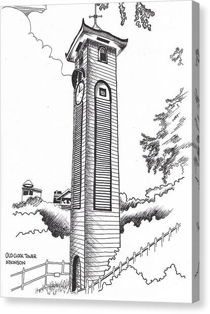 Atkinson Clock Tower Drawing by Ramiliano Guerra