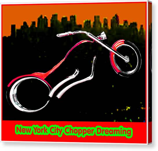 New York City Chopper Dreaming Red Jgibney The Museum Zazzle Gifts Fa Canvas Print by The MUSEUM Artist Series jGibney