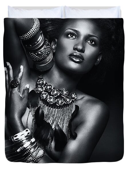 Beautiful African American Woman Wearing Jewelry Photograph By Oleksiy Maksymenko