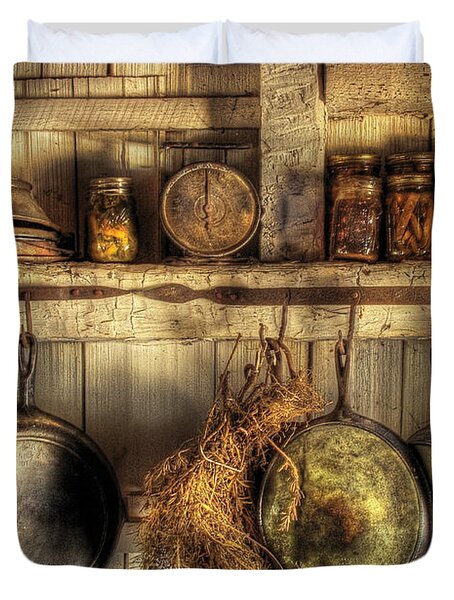 Utensils - Old Country Kitchen Duvet Cover