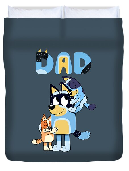 Bluey Bingo And Dad Girl Tapestry - Textile by Handsley Nguyen - Pixels