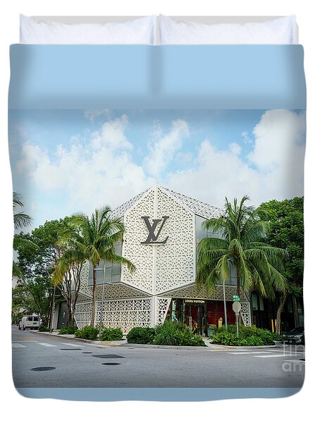 LV Louis Vuitton Design District Miami Shower Curtain by Felix Mizioznikov  - Pixels