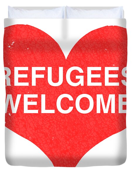Syrian Refugees Welcome In The Us Duvet Cover