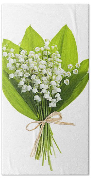 Set of 2 Lily of the Valley White Cotton Hand Towels – The Well