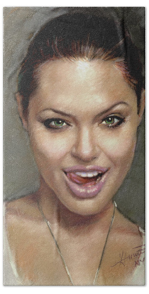 Angelina Jolie 2 Tote Bag by Naxart Studio - Fine Art America