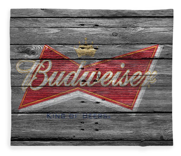JICOTIA Budweiser Beer Logo Velvet Touch Ultra Soft Flannel Micro Fleece Blanket 