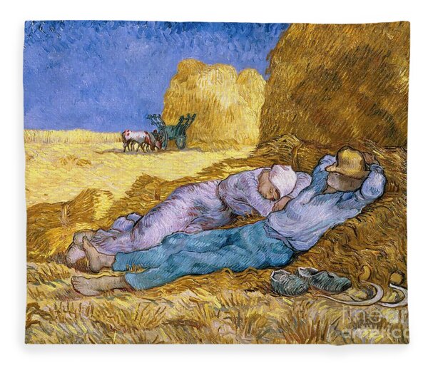 Vincent Van Gogh Paintings Sofa Fleece Blanket 50x60x80 Made In US 