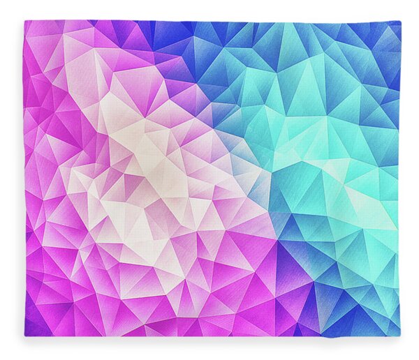 Geometry Triangle Wave Multicolor Mosaic Pattern HDR Low Poly Art Hand Towel  by Philipp Rietz - Fine Art America