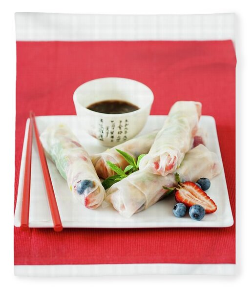 Rice Paper Rolls Framed Print by Photo By Simon Sperling 